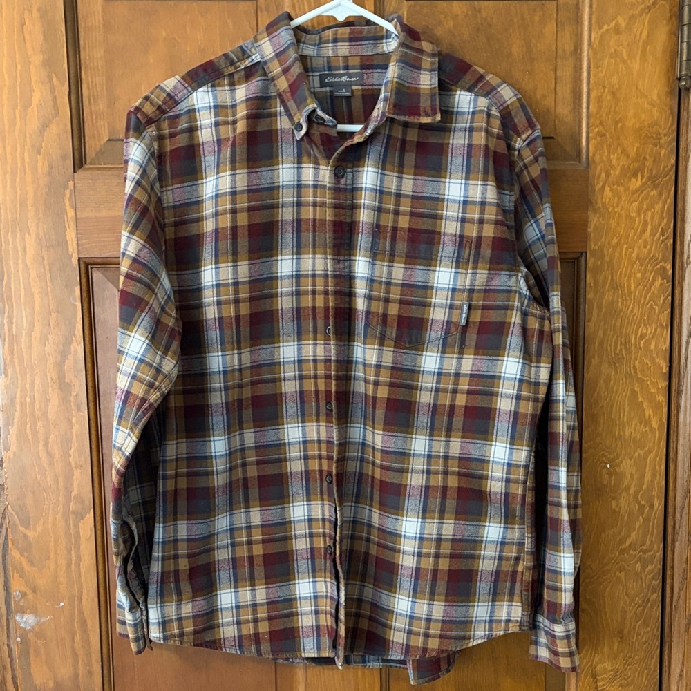 Eddie Bauer Multicolor Plaid Flannel Shirt